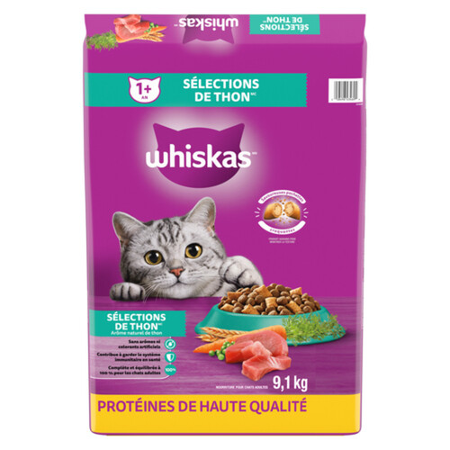Whiskas Selections Adult Dry Cat Food With Real Tuna 9.1 kg