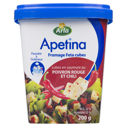 Voilà Online Grocery Delivery Arla Apetina Cheese Cubes Feta Red Pepper and Chili 200 g