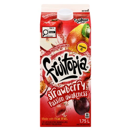 Fruitopia Juice Strawberry Passion Awareness 1.75 L (gable top)