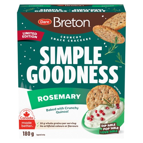 Dare Breton Crackers Simple Goodness Rosemary 180 g