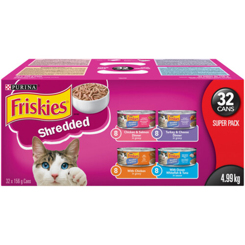 Friskies Wet Cat Food  Shredded Variety Pack 12 x 156 g