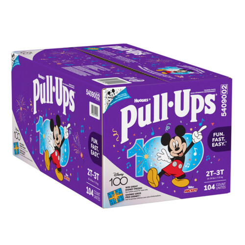 Huggies Pull-Ups Plus Training Pants For Boys 2T-3T:18-34lbs,128ct