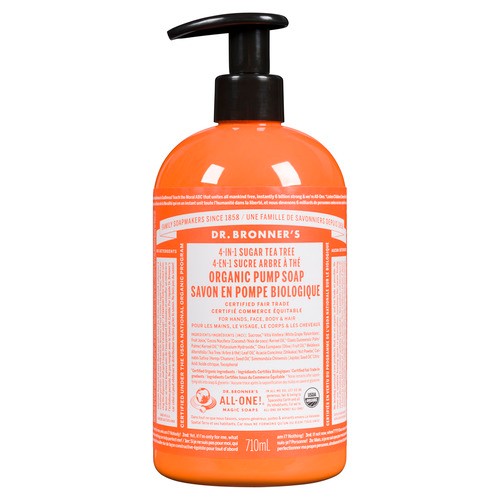 Dr. Bronner's Organic Pump Soap Sugar Tea Tree 710 ml