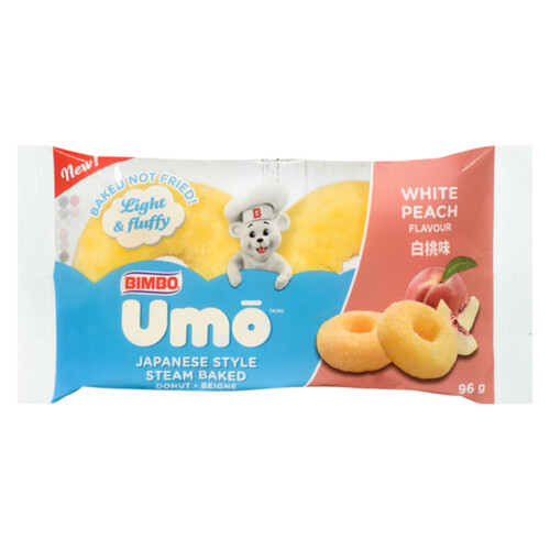 Bimbo UMO Japanese Style Steam Baked Donut White Peach Flavour 96 g