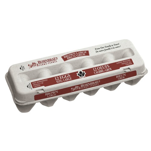 Burnbrae Farms Brown Eggs Large 12 Count