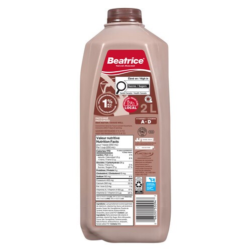 Beatrice 1% Milk Partly Skimmed Chocolate 2 L (bottle)