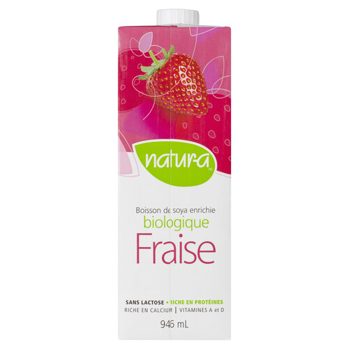 Natur-A Organic Gluten-Free Soy Beverage Strawberry 946 ml