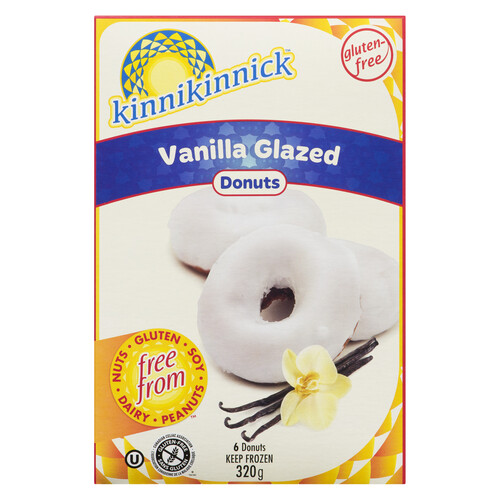 Kinnikinnick Gluten-Free Donuts Vanilla Glazed 320 g (frozen)