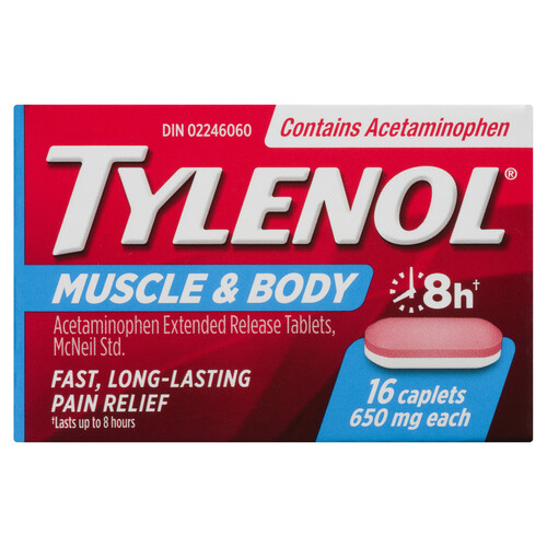 Tylenol Pain Relief Muscle Aches & Body 650 mg Caplets 16 EA