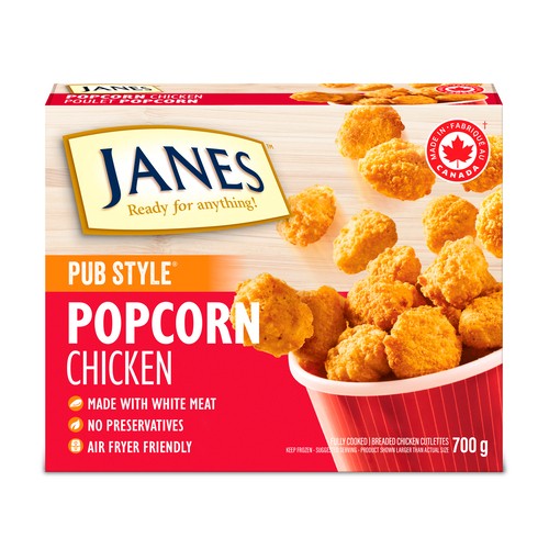 Janes Fully Cooked Frozen Popcorn Chicken 700 g