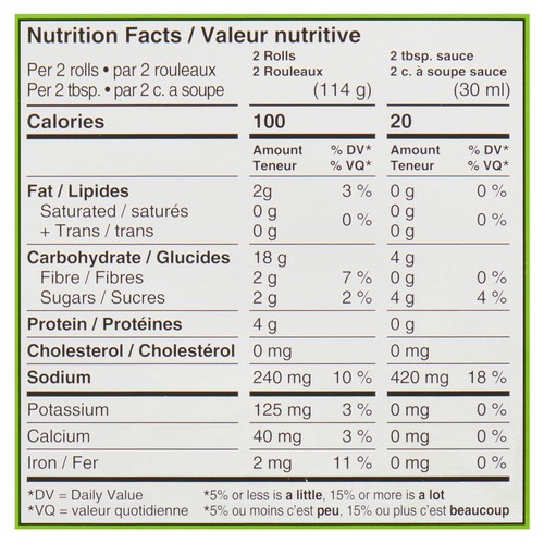 Lucky Gluten-Free Frozen Spring Rolls Veggie Original 241 g