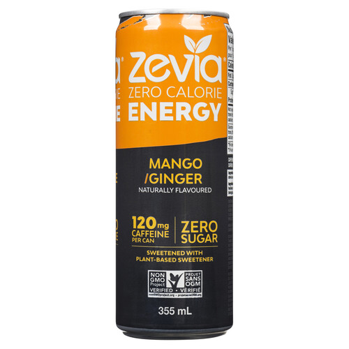 Zevia Energy Drink Mango Ginger 355 ml (can)