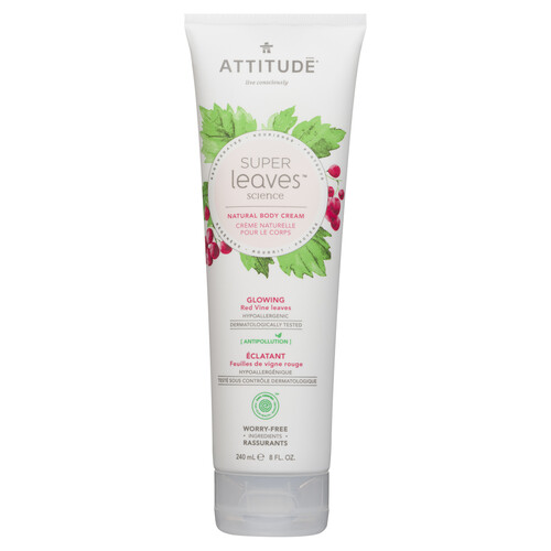 Attitude Super Leaves Natural Body Cream Glowing 240 ml