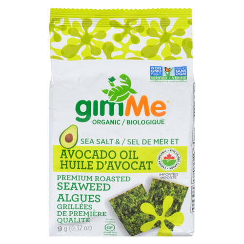 GimMe Sea Salt and Avocado Roasted Seaweed Snack 9.07 g