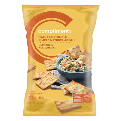 Compliments Naturally Simple Pita Chips Multigrain 227 g