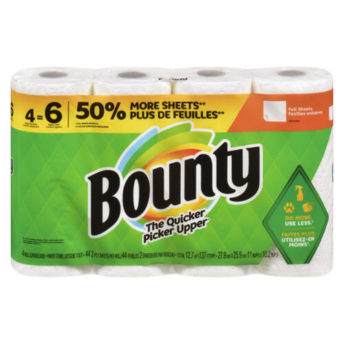 Bounty Paper Towel 2-Ply 4 Rolls x 44 Sheets