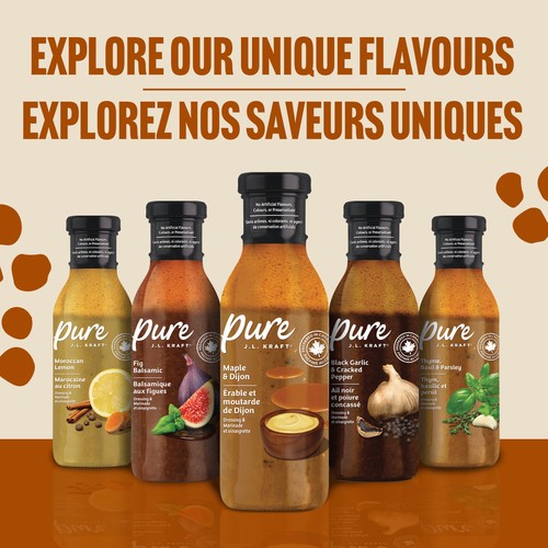 J.L. Kraft Pure Dressing & Marinade Maple Dijon 355 ml