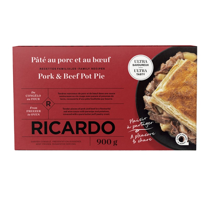 RICARDO Frozen Pot Pie Pork And Beef 900 g - Voilà Online Groceries ...