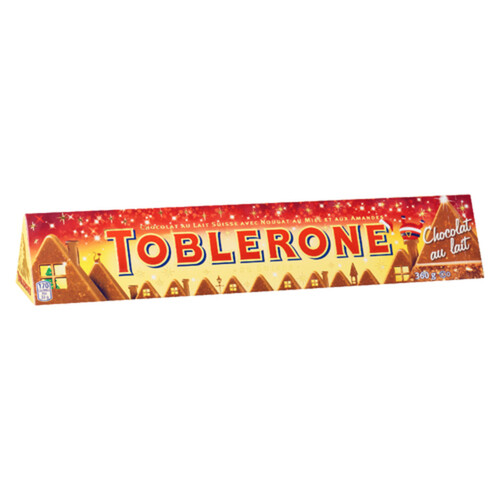 Toblerone Milk Chocolate with Honey and Almond Nougat Valentines Day Chocolate 360 g