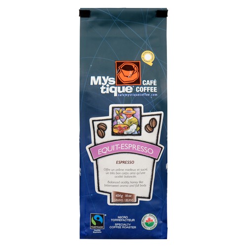 Mystique Coffee & Tea equit organic & fair trade espresso beans 454 g