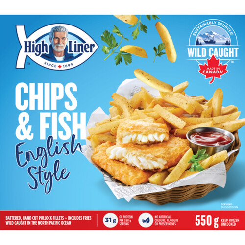 High Liner Frozen Fish & Chips Family Favourites English Style 550 g