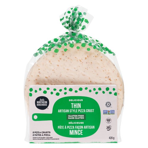 Little Northern Bakehouse Vegan Gluten-Free Frozen Pizza Crust Thin Artisan Style 2 x 210 g