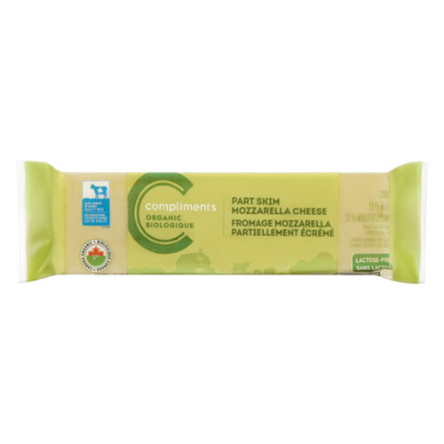 Compliments Organic Partly Skimmed Mozzarella Cheese 200 g