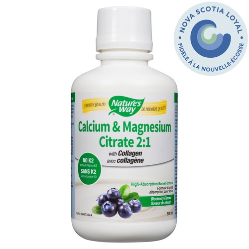 Nature's Way Calcium & Magnesium Citrate 2:1 Blueberry 500 ml