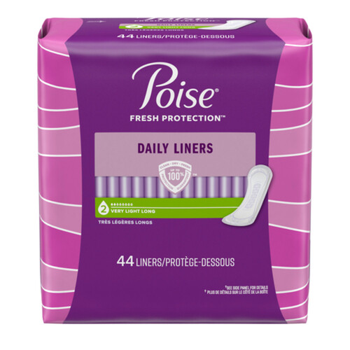 Poise Very Light Absorbency Long Incontinence Panty Liners - Pack of 132  for sale online