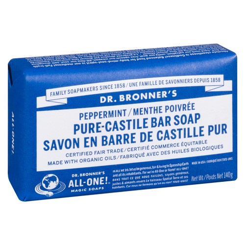 Dr. Bronner's Organic Castile Bar Soap Peppermint 140 g