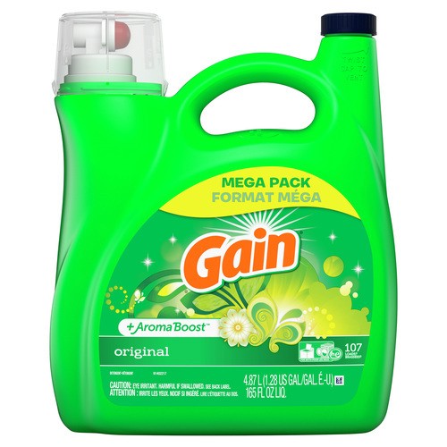 Gain 2X Suds Liquid Laundry Detergent Original 4.88 L
