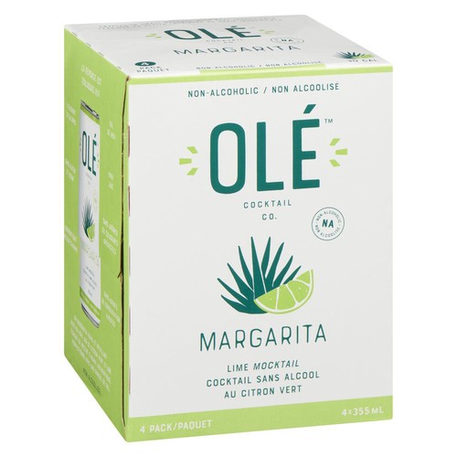 Olé Cocktail Non Alcoholic Margarita Lime Mocktail 4 x 355 ml (cans)