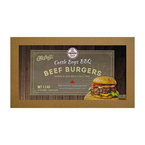 Drake Frozen Beef Burgers Cattle Boyz BBQ 1.3 kg