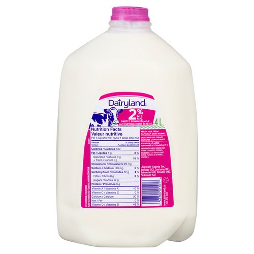 Dairyland 2% Milk Partly Skimmed 4 L