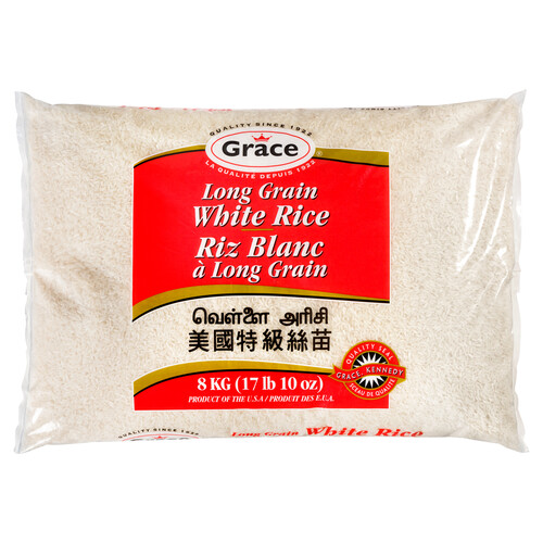 Grace Long Grain White Rice 8 kg