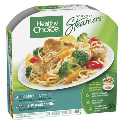 Healthy Choice Frozen Grilled Chicken Linguine Gourmet Steamers Basil 301 g