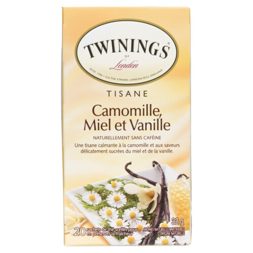 Twinings Of London Herbal Tea Camomile Honey And Vanilla 20 Tea Bags 