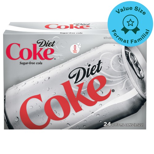 Coca-Cola Diet Soft Drink 24 x 355 ml (cans)