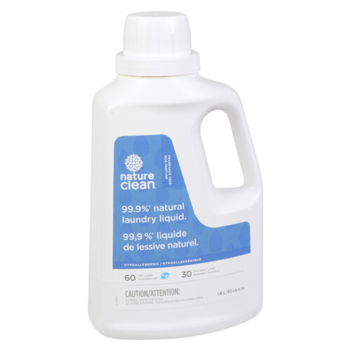 Nature Clean Laundry Detergent Liquid Unscented 1.8 L