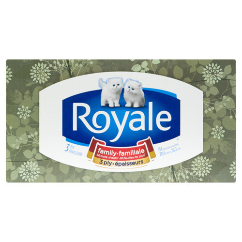 Royale Facial Tissues Ultra 3-Ply Family Size 154 Sheets