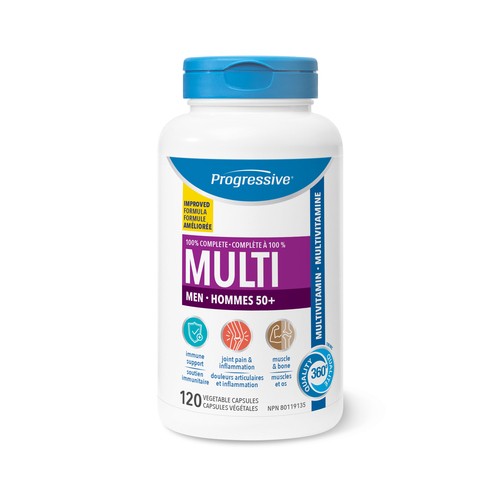 Progressive Multivitamins Men 50+ Capsules 120 Count
