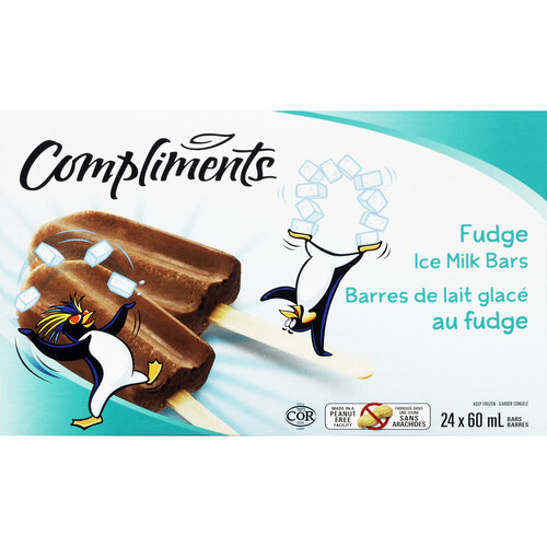 Compliments Ice Cream Bars Fudge 24 x 60 ml