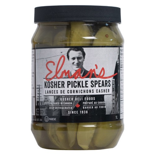 Elman's Kosher Pickle Spears Dill With Garlic 1 L