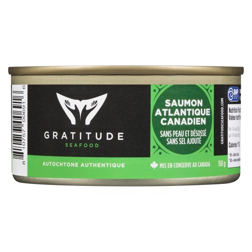 Gratitude Seafood Atlantic Salmon No Salt 150 g