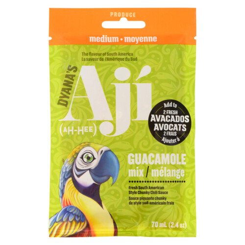 Aji Gourmet Guacamole Mix Pouch Medium 70 ml