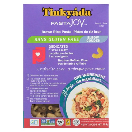 Tinkyada Pasta Joy Gluten-Free Brown Rice Pasta Elbow 454 g