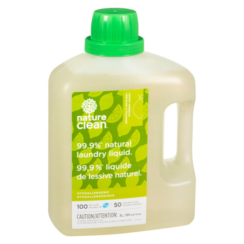Nature Clean Liquid Laundry Detergent Lemon Verbena Value Size 3 L