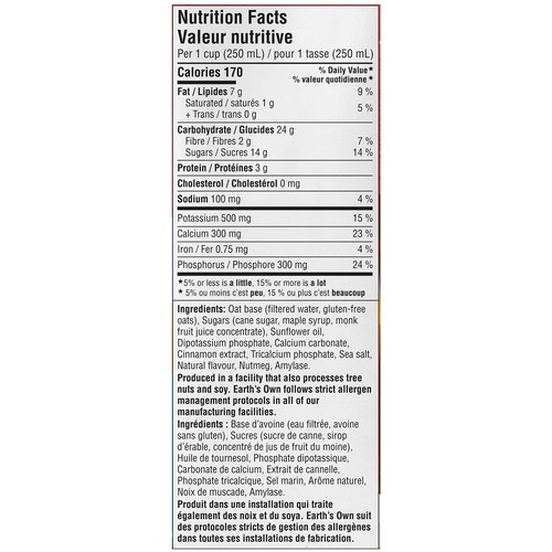 Earth's Own Gluten-Free Oat Milk Alternative Maple Spice Limited Batch 946 ml
