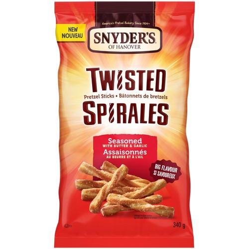 Snyder's Of Hanover Twisted Pretzel Sticks Seasoned With Butter & Garlic 340 g