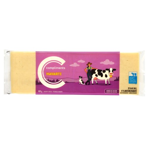 Compliments Block Cheese Havarti 400 g